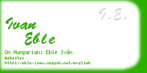 ivan eble business card