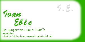 ivan eble business card